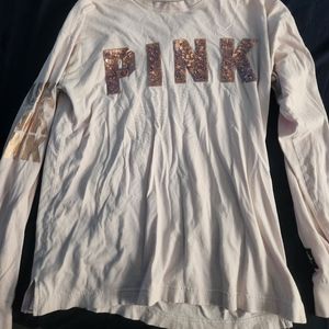 PINK longsleeve bling tee